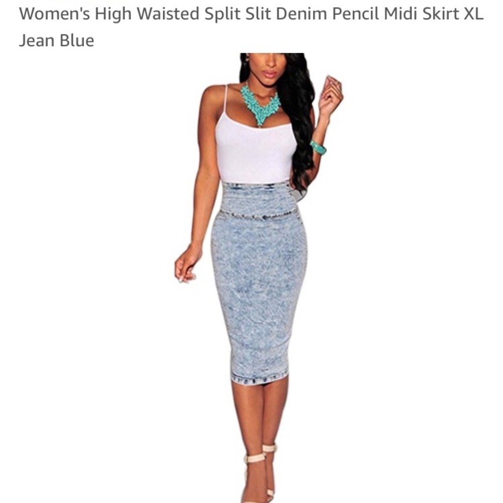 High Waist Denim Skirt